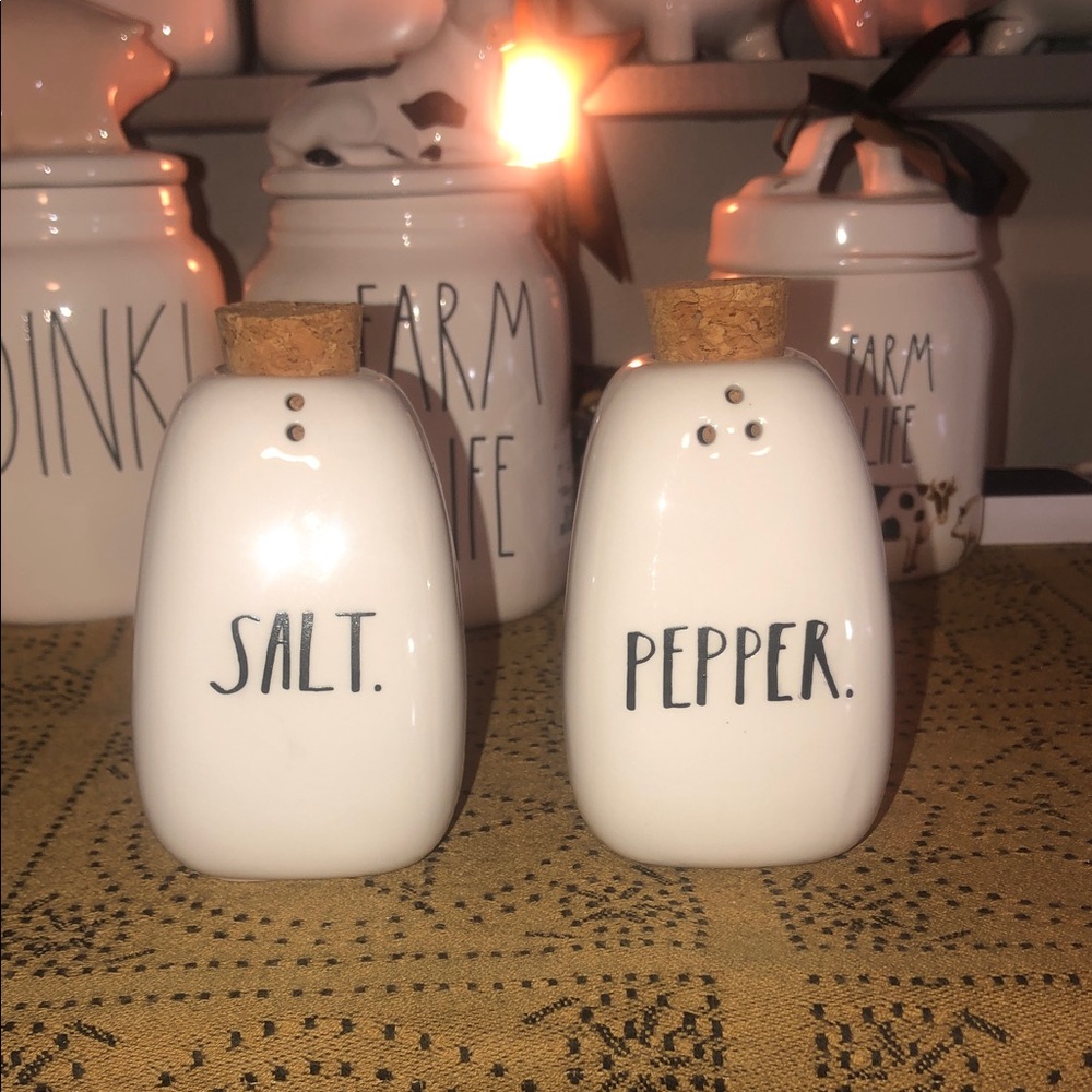 Rae Dunn Salt & Pepper Shakers with Cork Tops - Picture 1 of 10